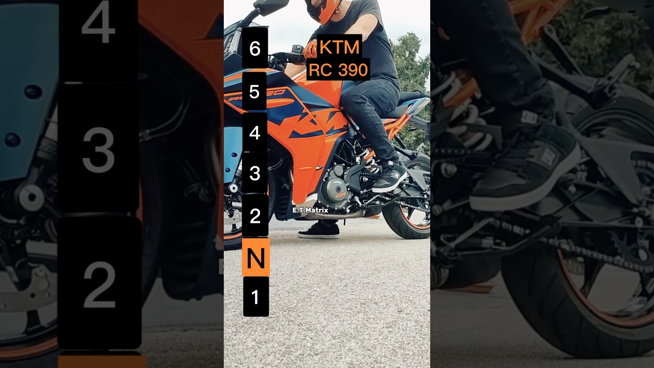 Maximum speed for each gear on a KTM RC 390
