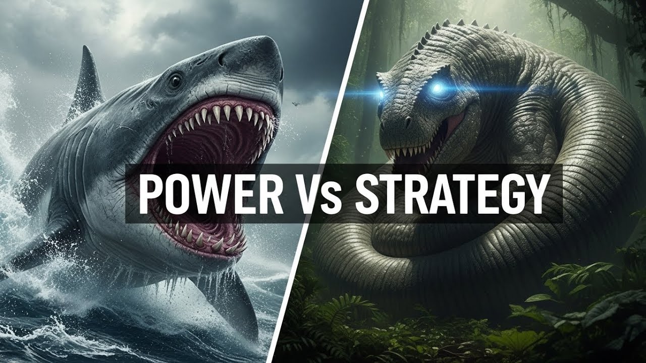 Giant Shark vs Giant Snake | Megalodon vs Titanoboa