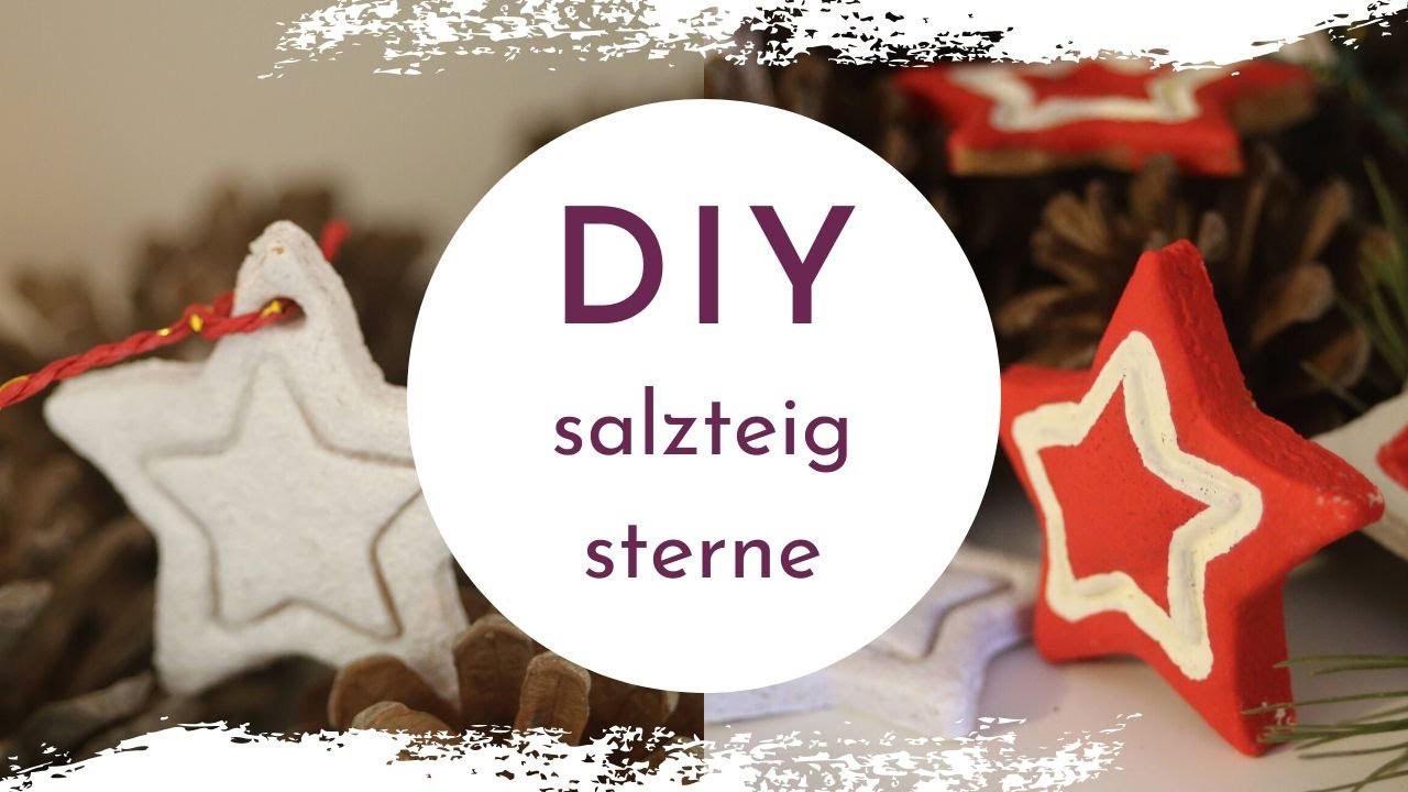 DIY Salzteig Sterne als Deko - für den Weihnachtsbaum oder Geschenksanhänger