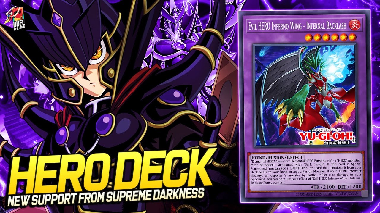 Deck Hero Post Supreme Darkness| EDOPRO | Replays 🎮 + Decklist ✔️ #evilhero