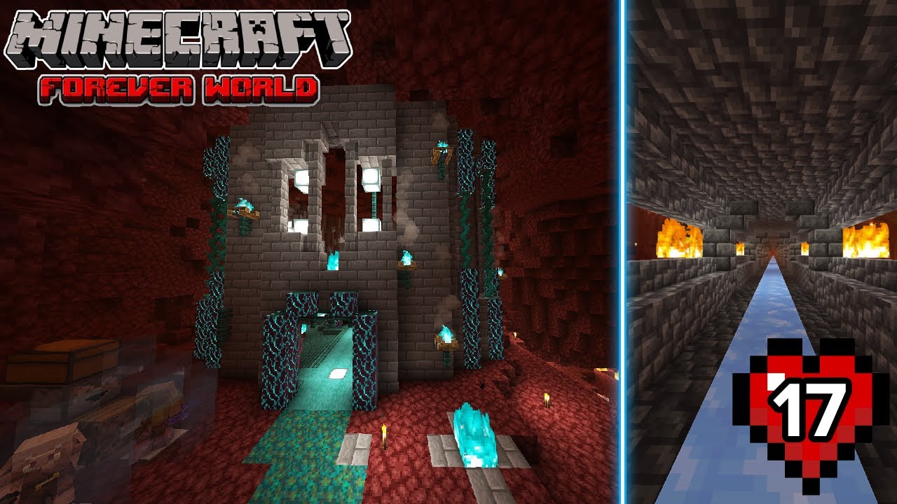 Building a Epic Nether Hub to Unite Our Server | Minecraft Forever World #17