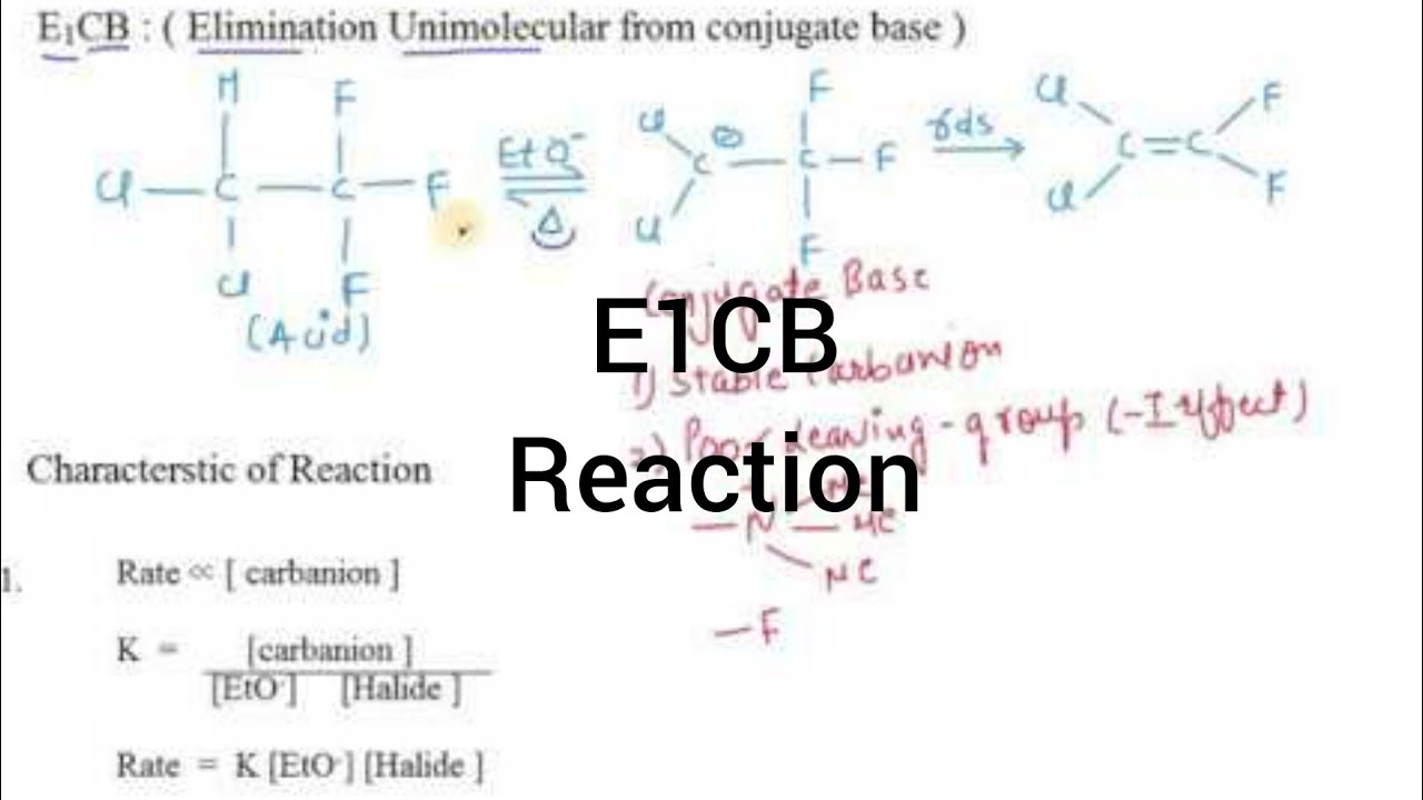 E1CB Reaction I Alkyl Halide I Particles Academy