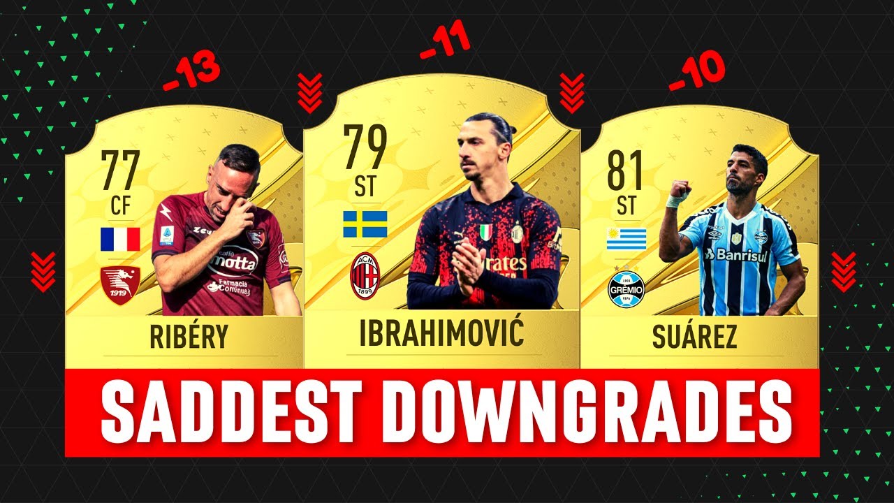 SADDEST DOWNGRADES in FIFA HISTORY ft. Ribery, Ibrahimovic, Suarez...