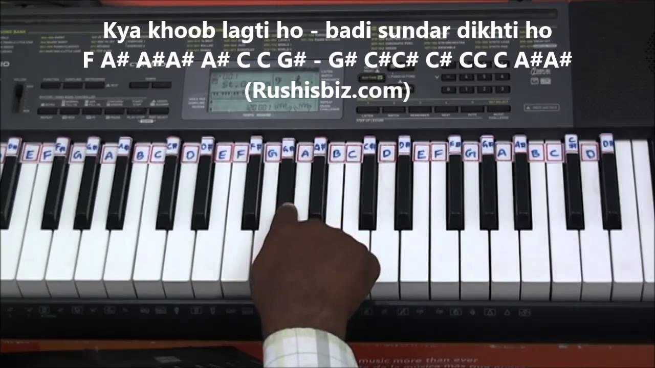 Kya Khoob Lagti Ho - Piano Tutorials - Dharmatma | 1200 Songs BOOK/PDF @399/- only - 7013658813