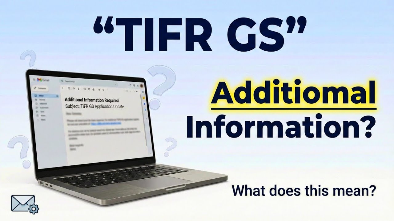 Дополнительная информация по электронной почте TIFR GS. Все вопросы разъяснены.