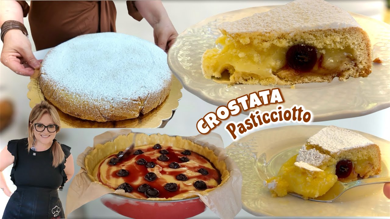 КРОСТАТА ПАСТИЧЧОТО со СЛИВКАМИ и ВИШНЯМИ, рассыпчатая, свежая и быстрая в приготовлении