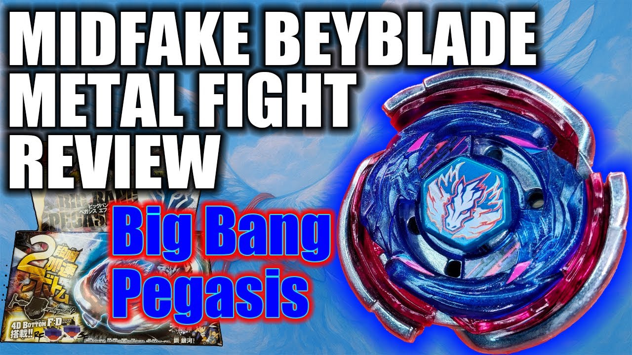MidFake BB-105 Big Bang Pegasis F:D Beyblade Metal Fury Review
