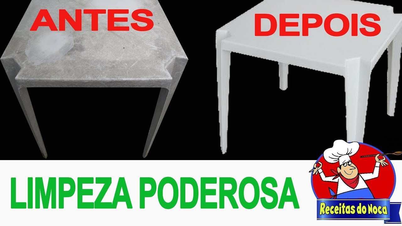 Como LIMPAR PLÁSTICOS - MESAS E CADEIRAS RENOVADAS COMO MÁGICA - Branqueia na hora