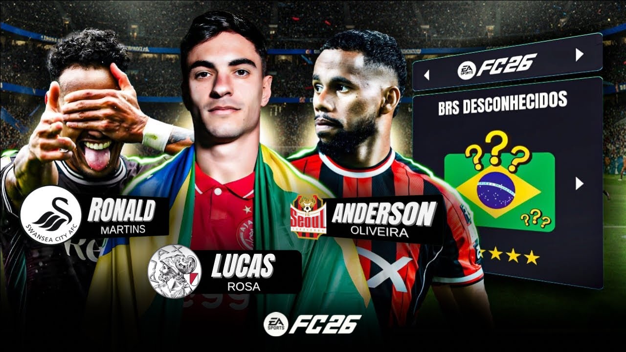 MODO CARREIRA mas só vale contratar jogadores BRASILEIROS DESCONHECIDOS do EA FC 26