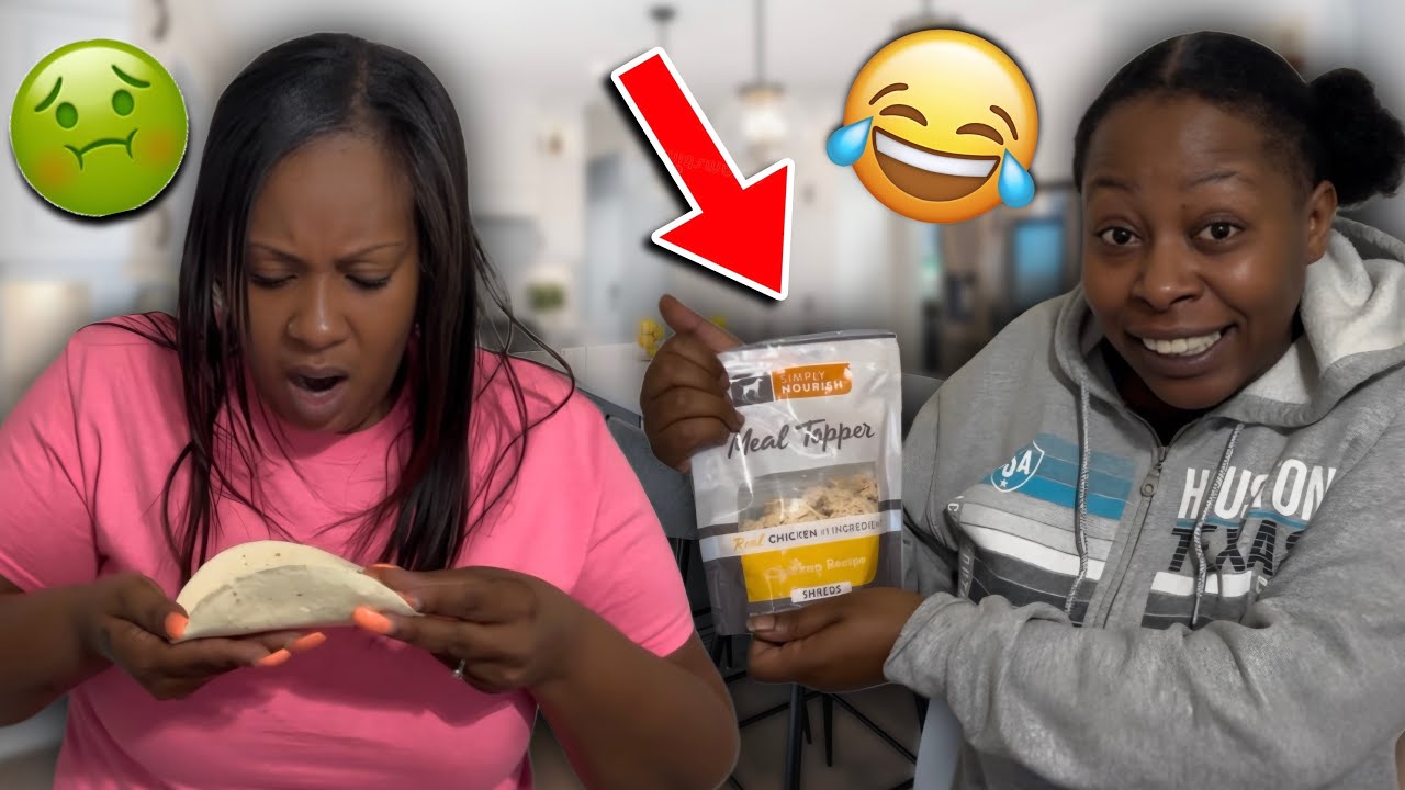 PUTTING DOG FOOD IN MY HUNGRY WIFE TACO 🌮 TO SEE HER REACTION