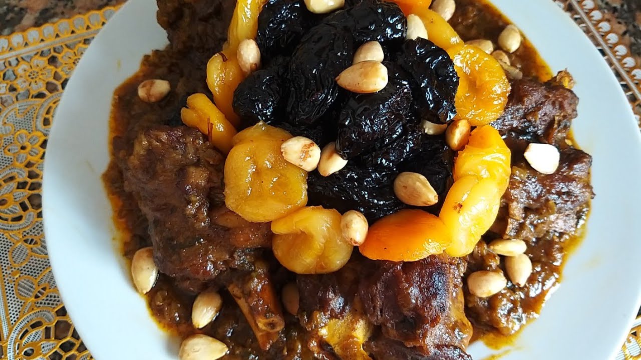 لحم الغنم بالبرقوق معلك ومحمر اللحم معسل طياب اللحموتحضير اللحم الشهي للضيوف والمناسبات وصفات العيد