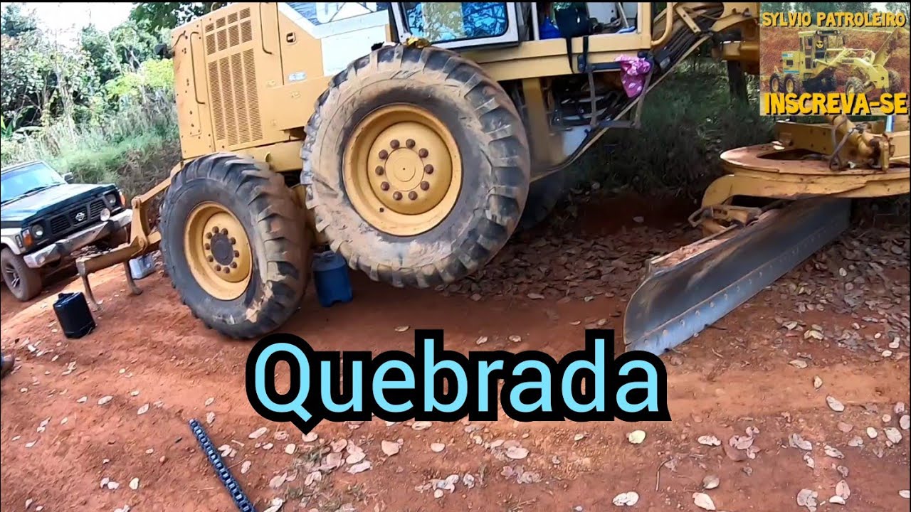 Desmontando máquina quebrada / Motoniveladora Caterpillar 120K /Grader niveleuse motoconformadora