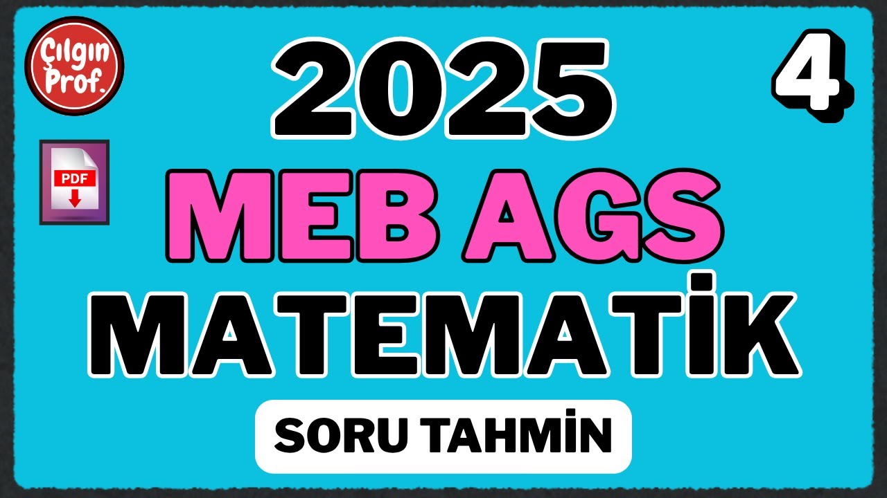 MEB AGS Matematik Soru Tahmin [PDF] - MEB AGS Matematik Deneme 4