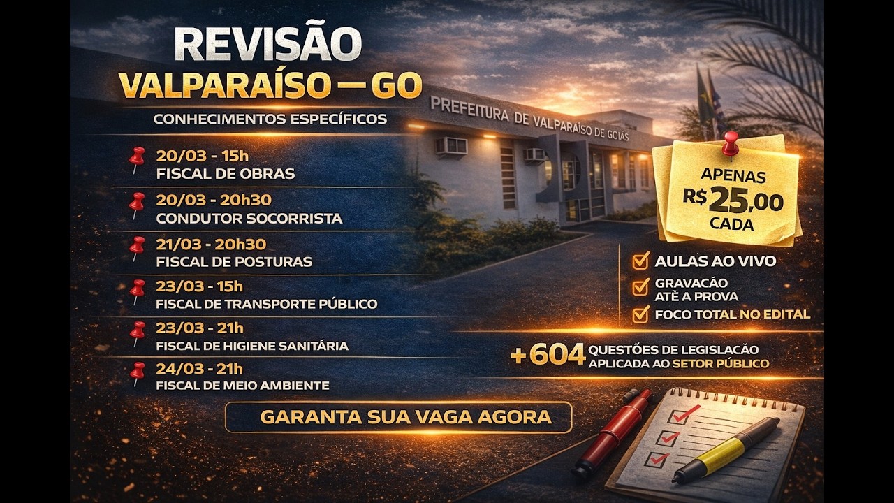 O QUE ESPERAR NA PROVA DE VALPARAÍSO-GO ?
