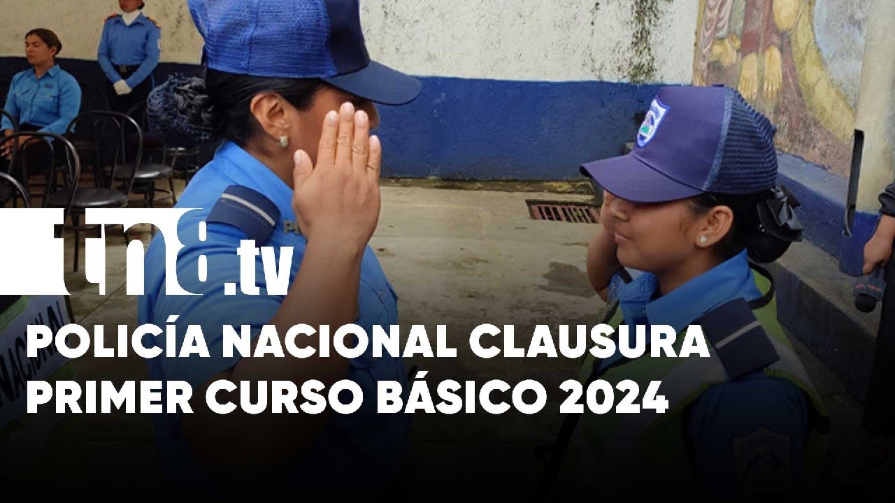 Más de 340 jóvenes policías se gradúan del primer curso básico 2024 en Nicaragua