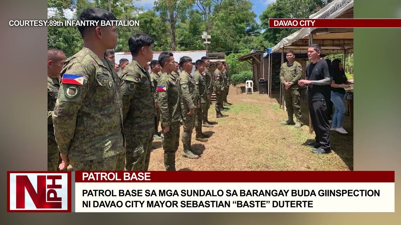 PATROL BASE SA MGA SUNDALO SA BARANGAY BUDA GIINSPECTION NI DAVAO CITY MAYOR BASTE DUTERTE