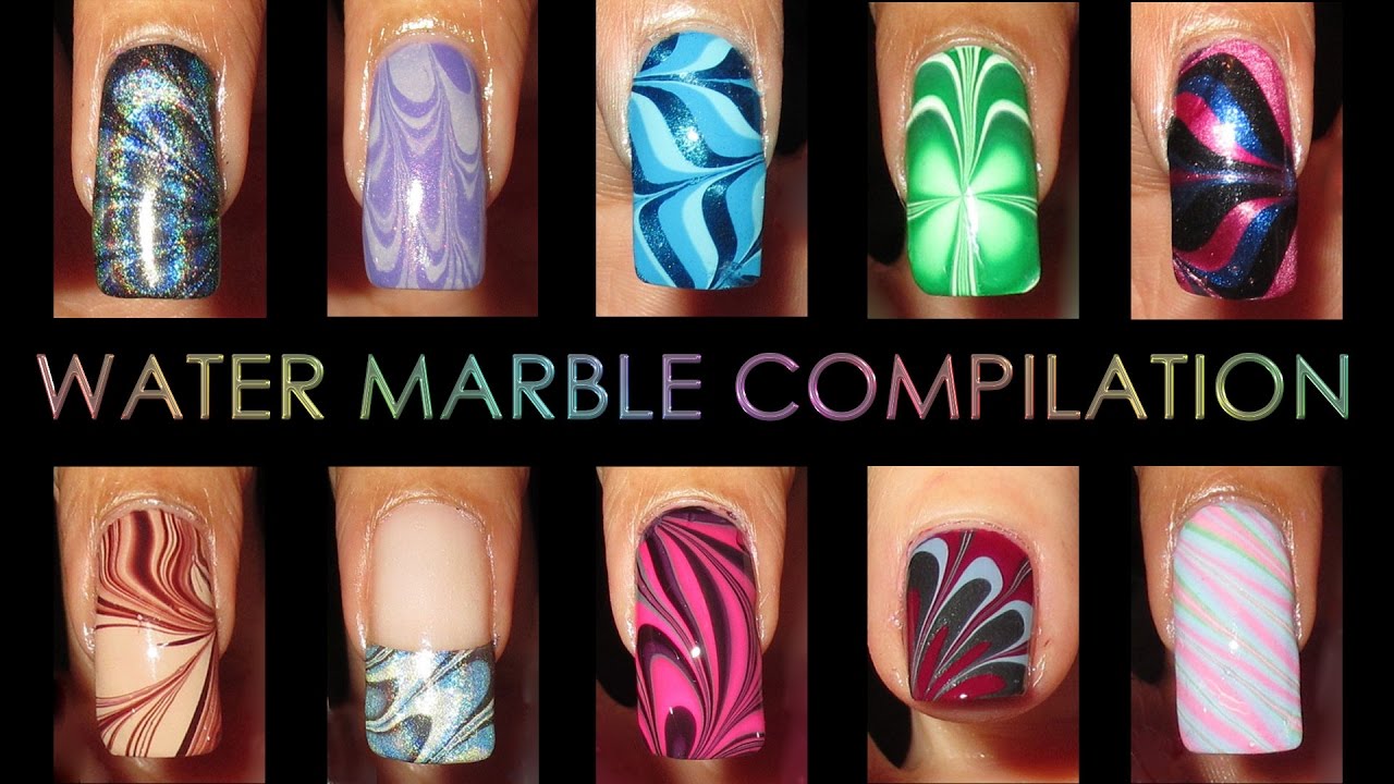 Nail Art Compilation | Water Marble March 2013