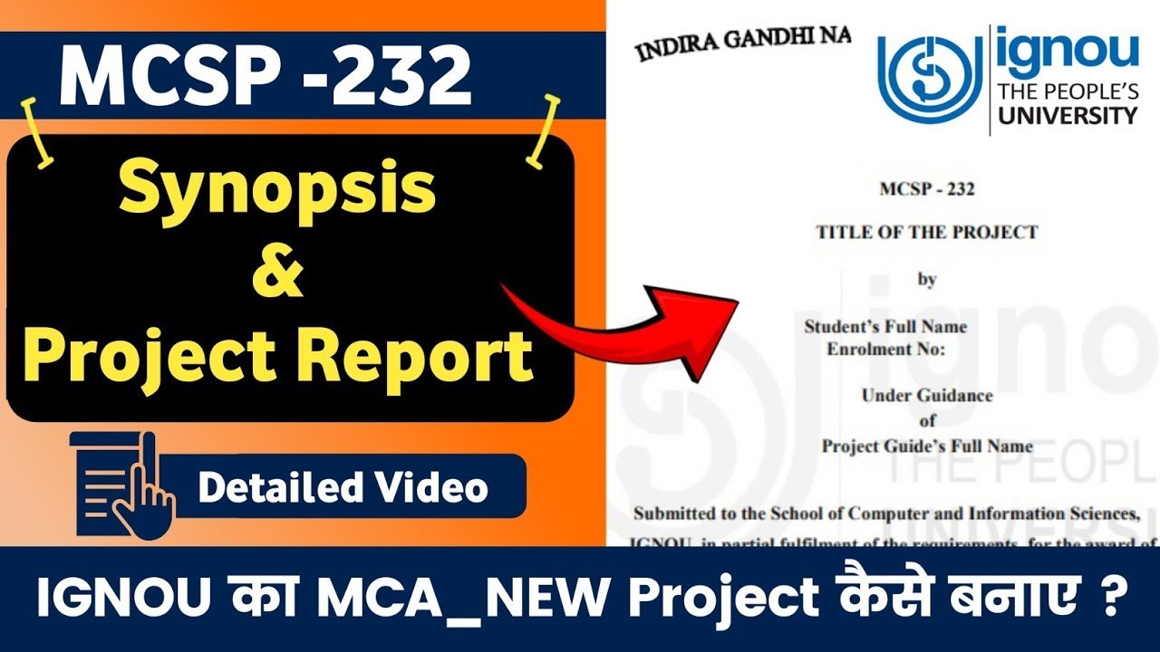 MCA_NEW IGNOU Project Guide: Step-by-Step Tutorial | IGNOU Synopsis & Project Report kaise banaye