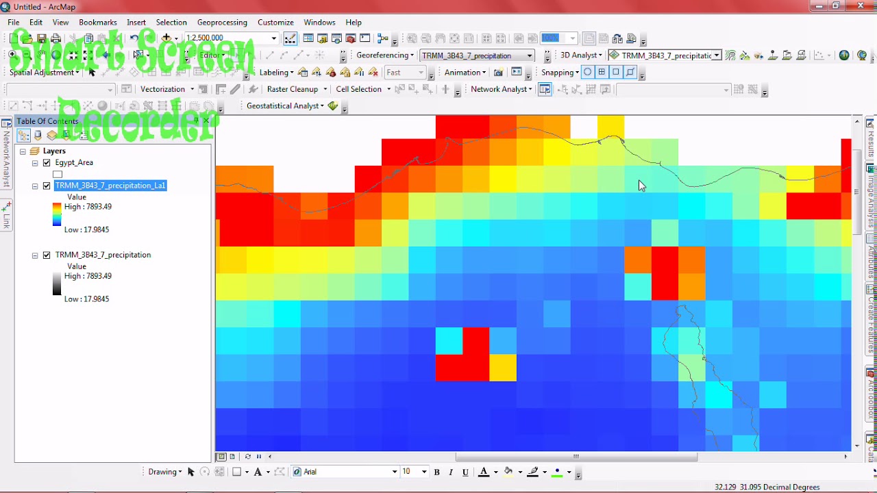 كمية تساقط الامطار بالارك ماب