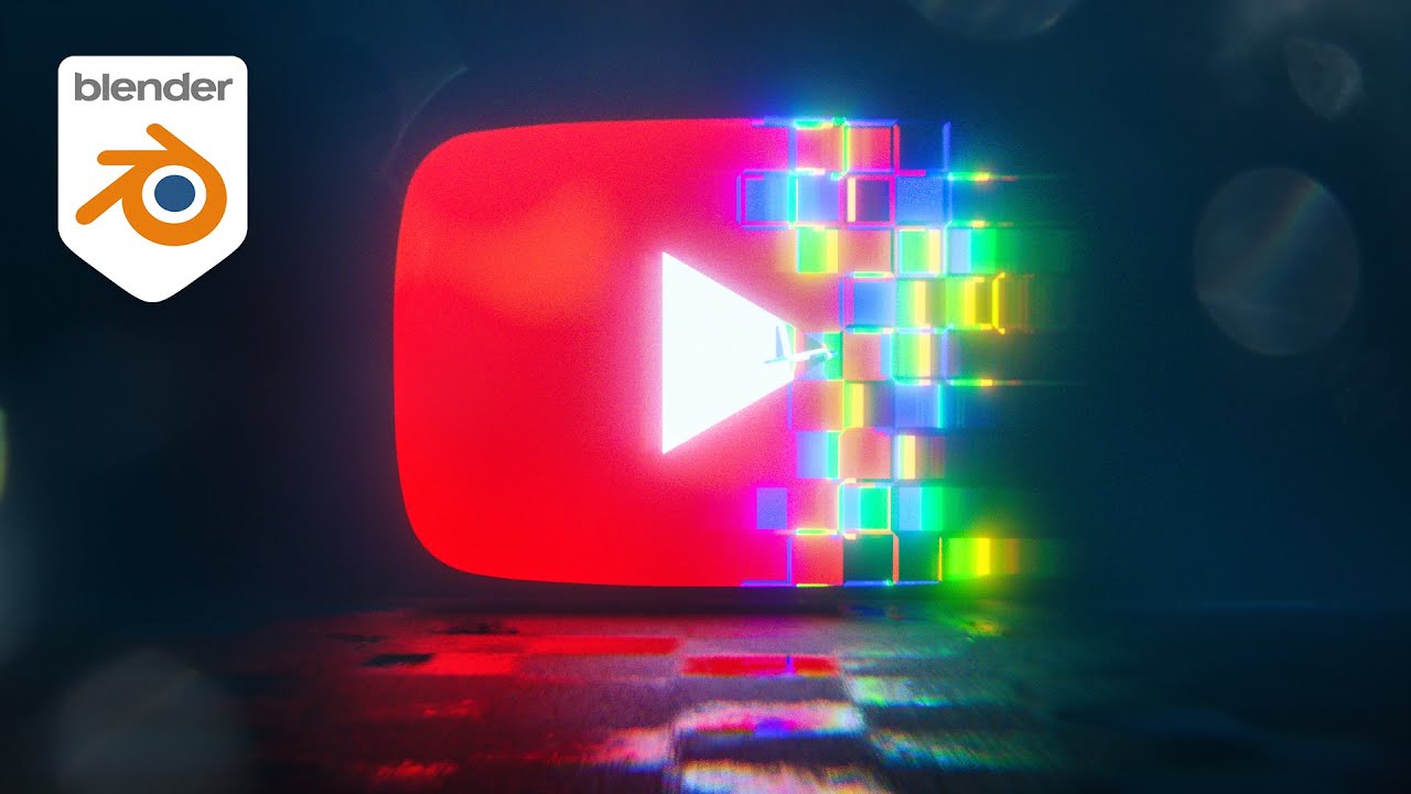 Анимация сканирования пиксельных глюков в Blender | Цифровое стирание логотипа | Без дополнений