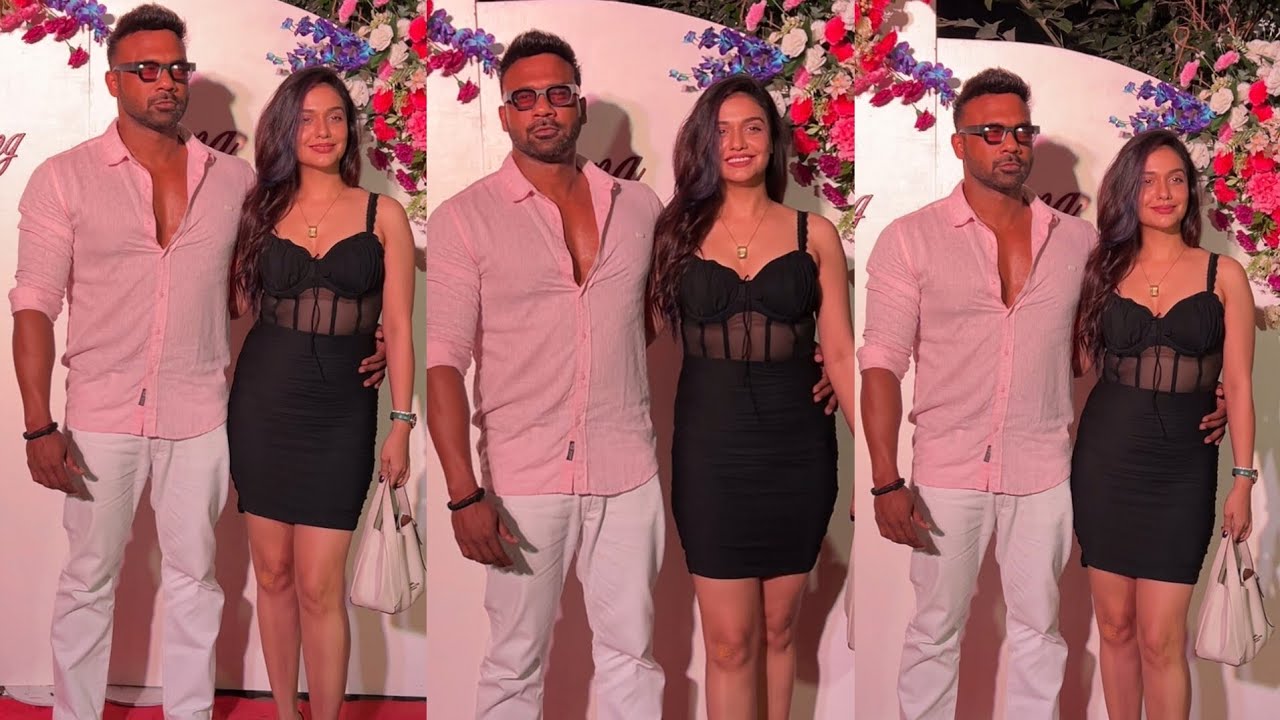 Divya Agarwal With Husband At Sana Makbul Birthday Celebrations