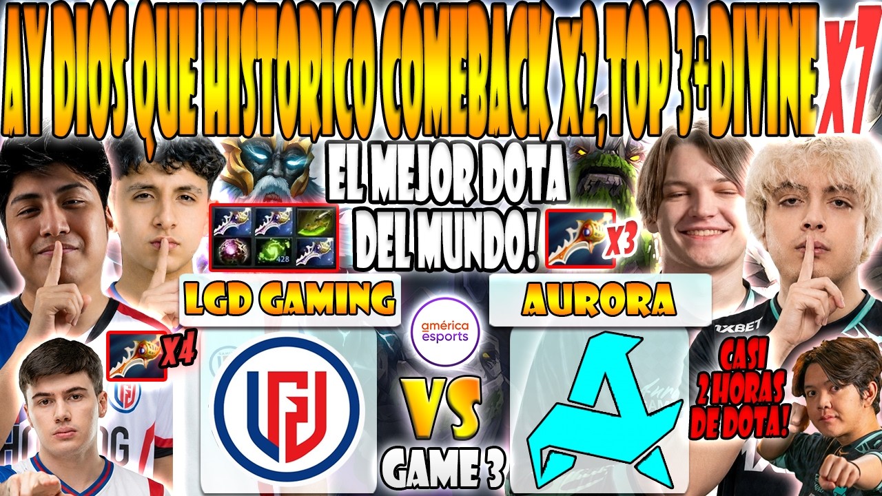 LGD GAMING vs AURORA BO3[GAME 3]ELIMINACION-WISPER, TAILUNG, YUMA vs NIGHTFALL,MIKOTO-BLAST SLAM VII