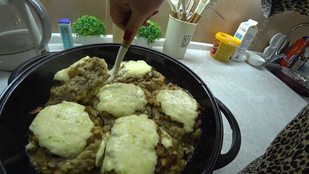 ВЛОГ/ГОТОВЛЮ БЛЮДО ДВА В ОДНОМ/ ВКУСНЕЙШИЕ ГНЕЗДА С ОВСЯНКОЙ  ГРИБАМИ И СЫРОМ С ЧЕЧЕВИЦЕЙ НА ГАРНИР