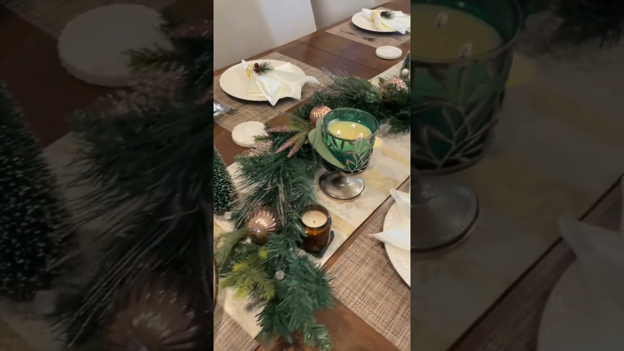 Gorgeous Christmas dinner set up #christmasdinner #dinnersetup #holidaydinner #homecooked
