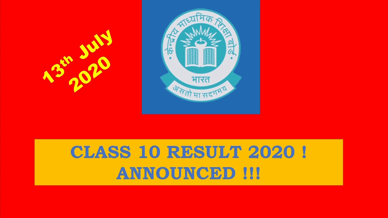 CBSE CLASS 10 RESULT 2019-20