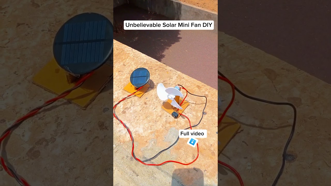Unbelievable Solar Mini Fan DIY &ndash; Zero Power Bill, 100% Cool Air