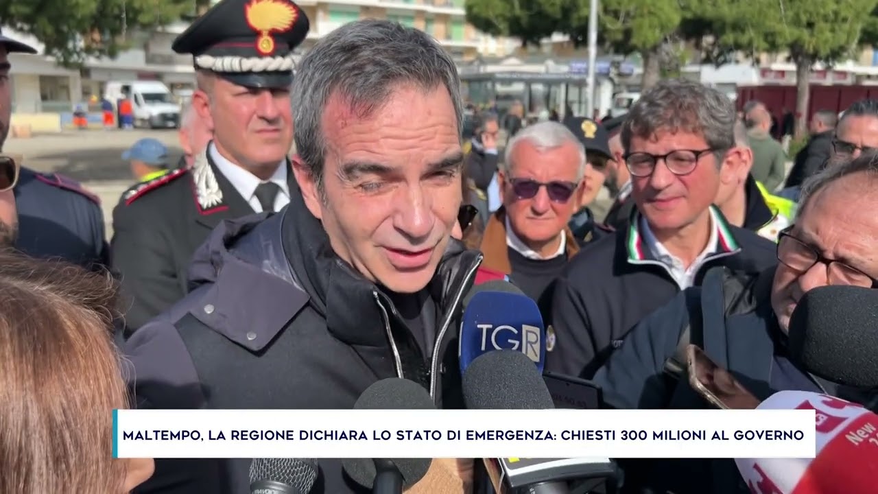 MALTEMPO, LA REGIONE DICHIARA LO STATO DI EMERGENZA  CHIESTI 300 MILIONI AL GOVERNO