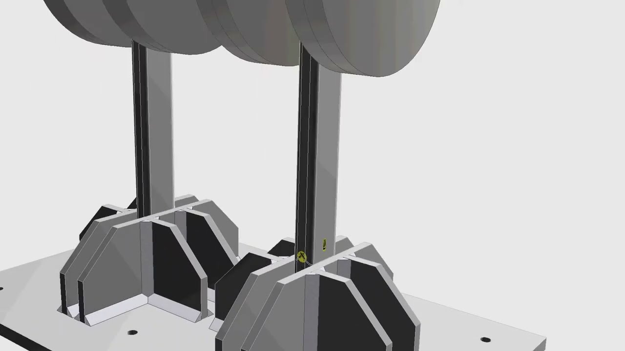 Animation: Strain gauges of the experimental model