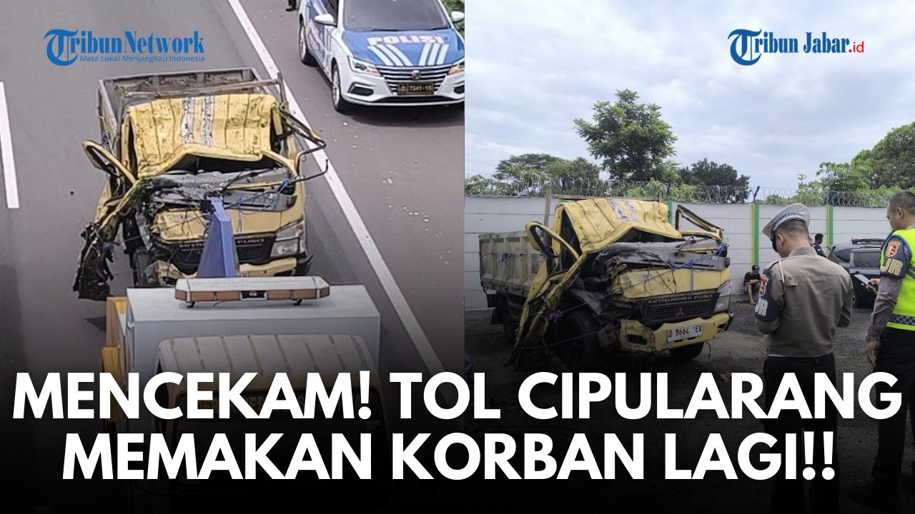 BREAKING NEWS! Kecelakaan Tunggal di Tol Cipularang KM 91, Kabin Ringsek Parah, Sopir Tak Selamat