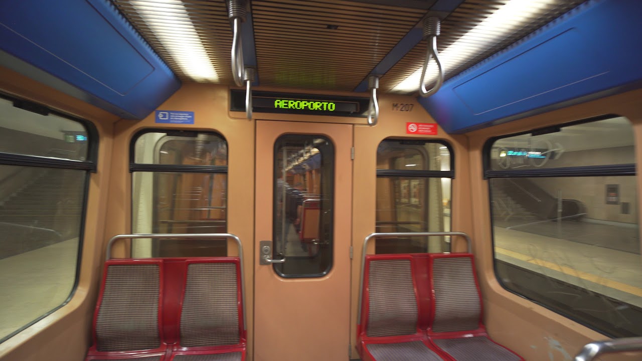 Portugal, Metro ride from Lisbon Airport to Alameda