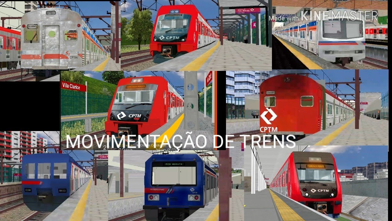movimentação de trens na linha 7 rubi [HMMSIM 2 CPTM]