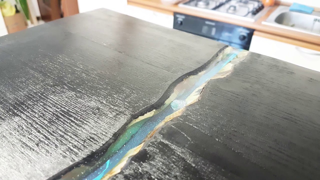 THE BLUE RIVER TABLE - TAVOLO.IN LEGNO E RESINA EPOSSIDICA