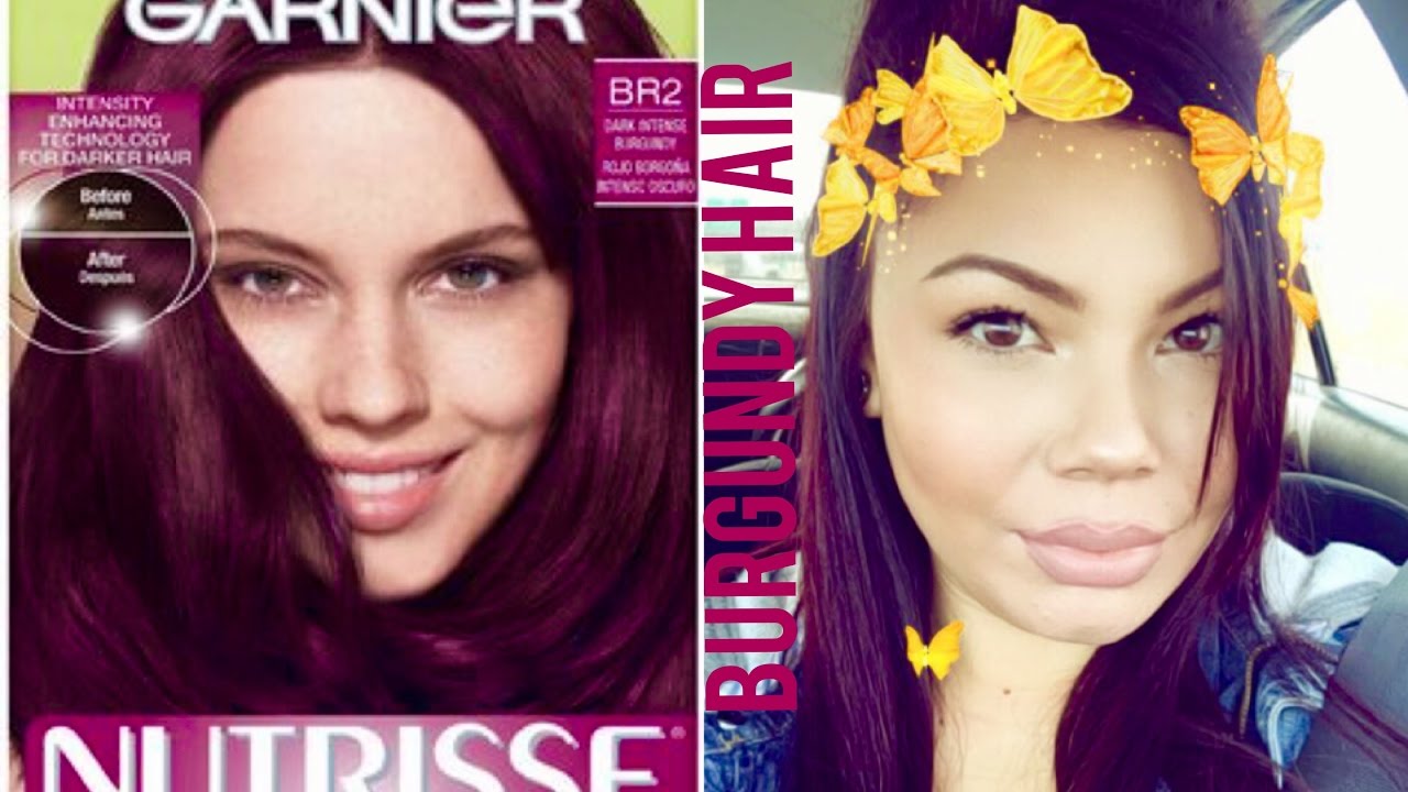 ОБЗОР краски для волос Garnier Nutrisse Ultra Color | Насыщенный тёмный бордовый