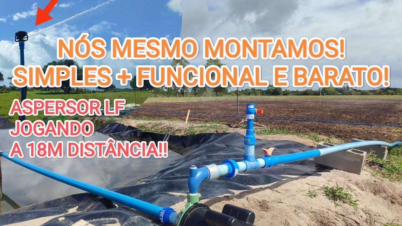 VEJA COMO MONTAR IRRIGAÇÃO PRA MILHO, PASTAGENS A CUSTO BAIXO!! FAÇO VOCÊ MESMO!!!!