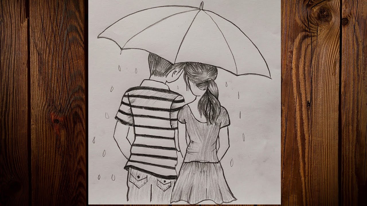 Couple drawing|umbrella rainy couple drawing|easy drawing|#drawing#pencildrawing#sketch#artwork#art