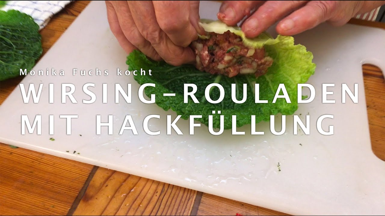 Wirsing Rouladen mit Hackfüllung