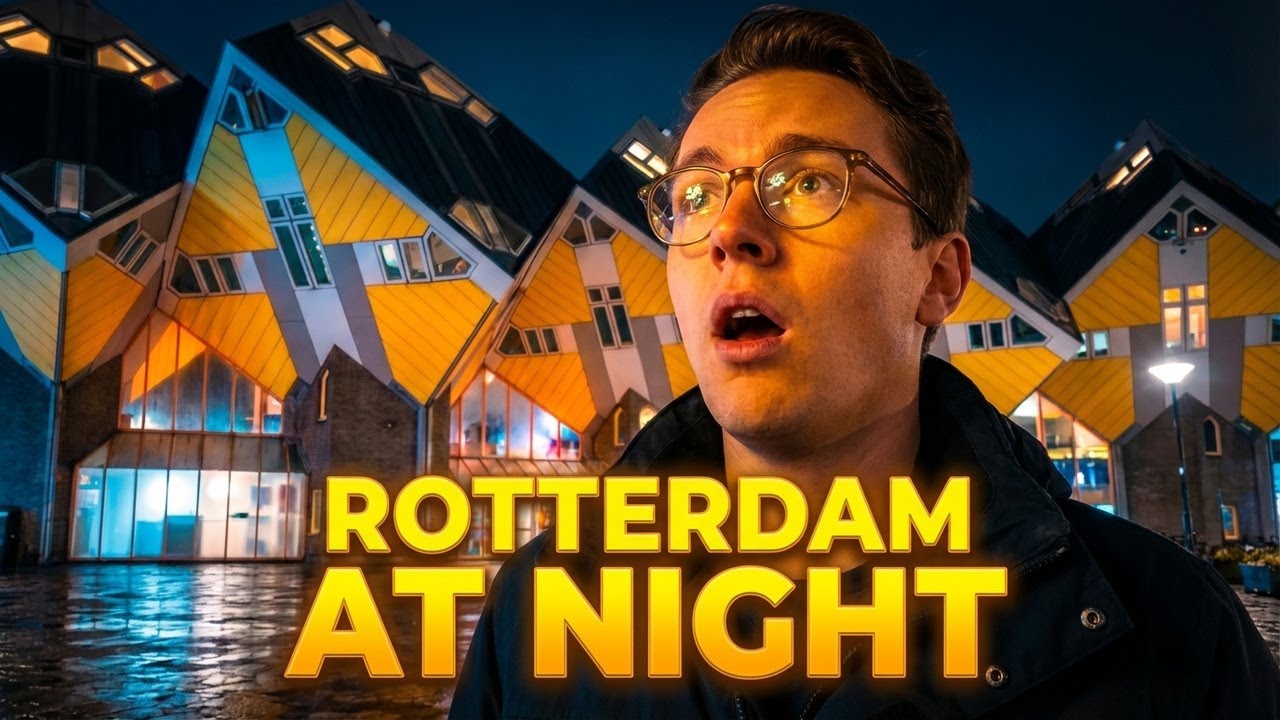 Rotterdam's Vibrant City Streets at Night | Gorgeous Dutch WalkingTour In 4K!