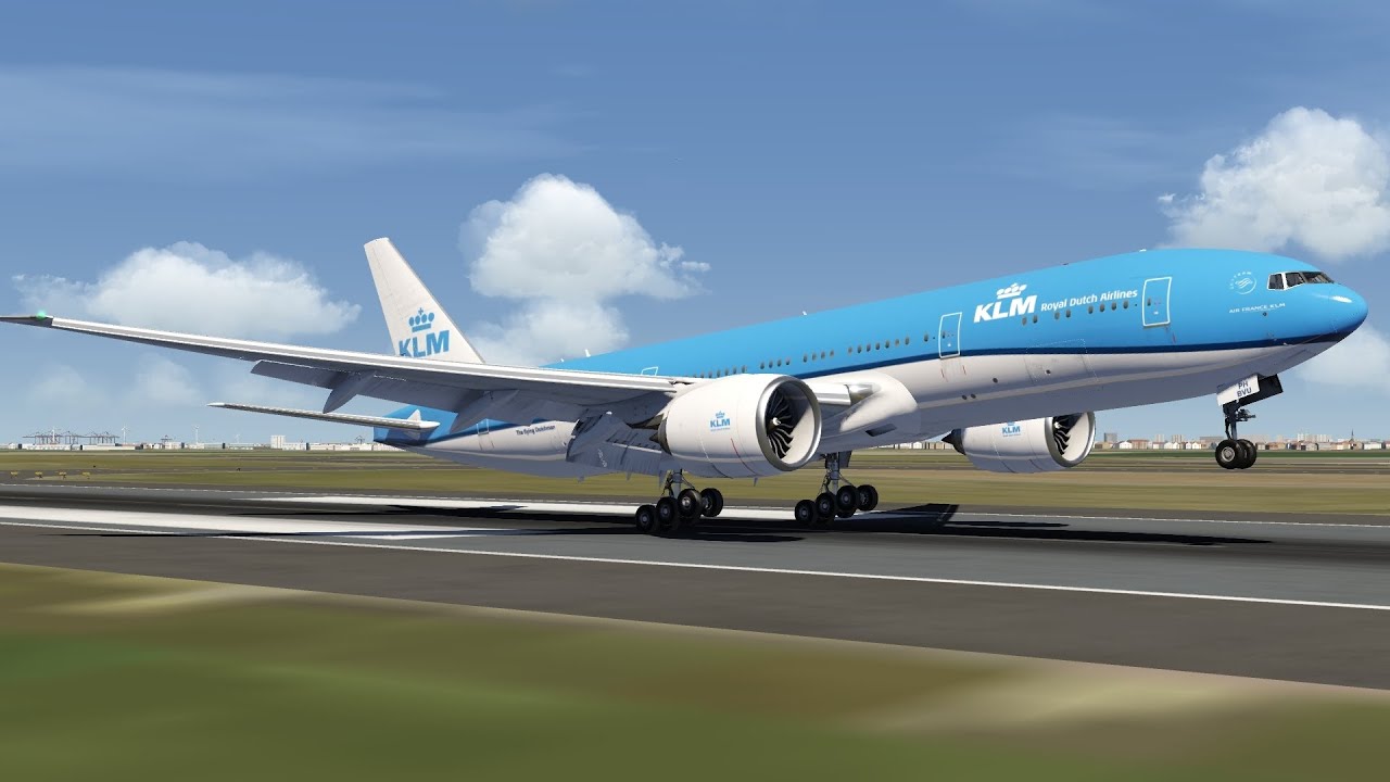 Aerofly FS Global | KLM 777-200 (777F) Landing Amsterdam
