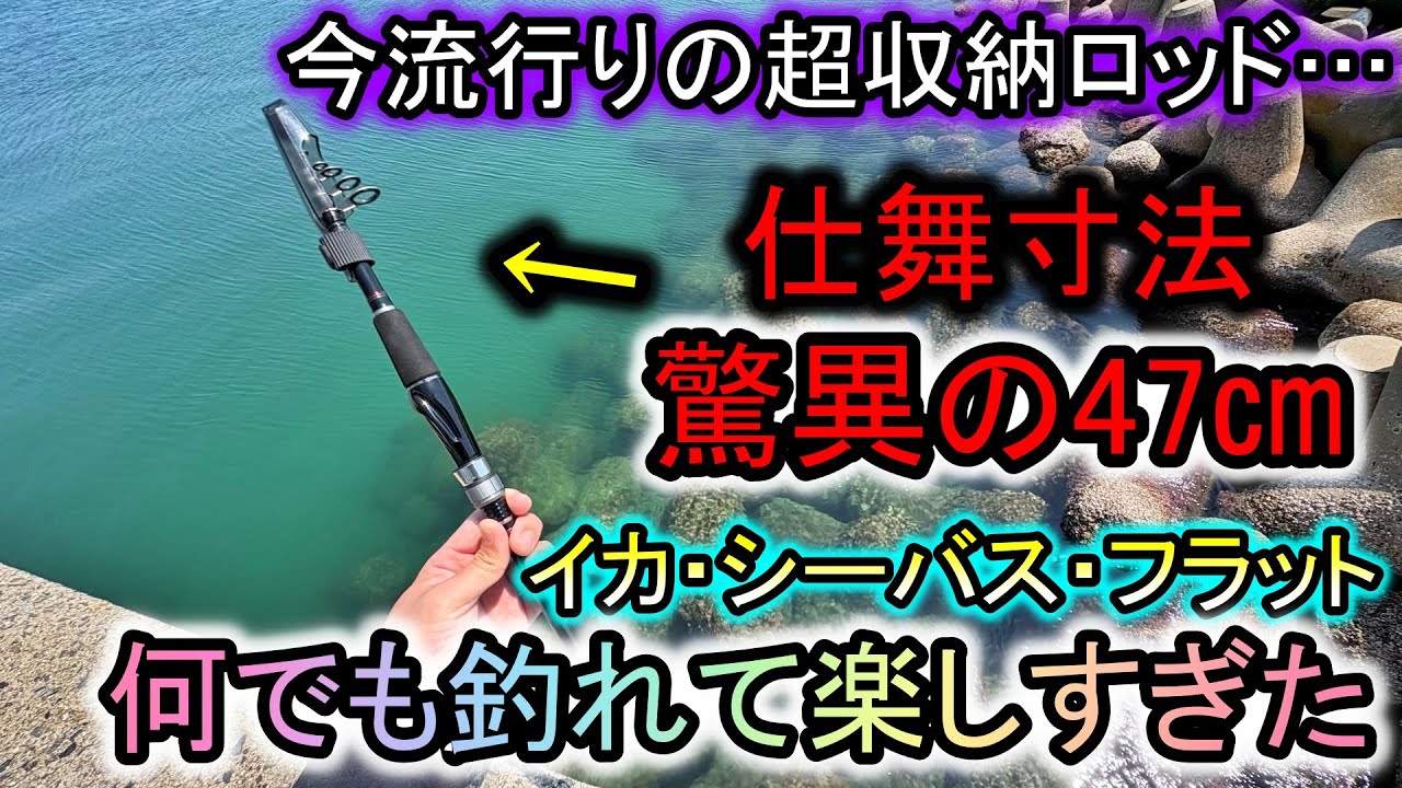 カバン1つで釣りが可能…47㎝の「超収納ロッド」がシーバス・フラット・イカまで釣れて楽しすぎた