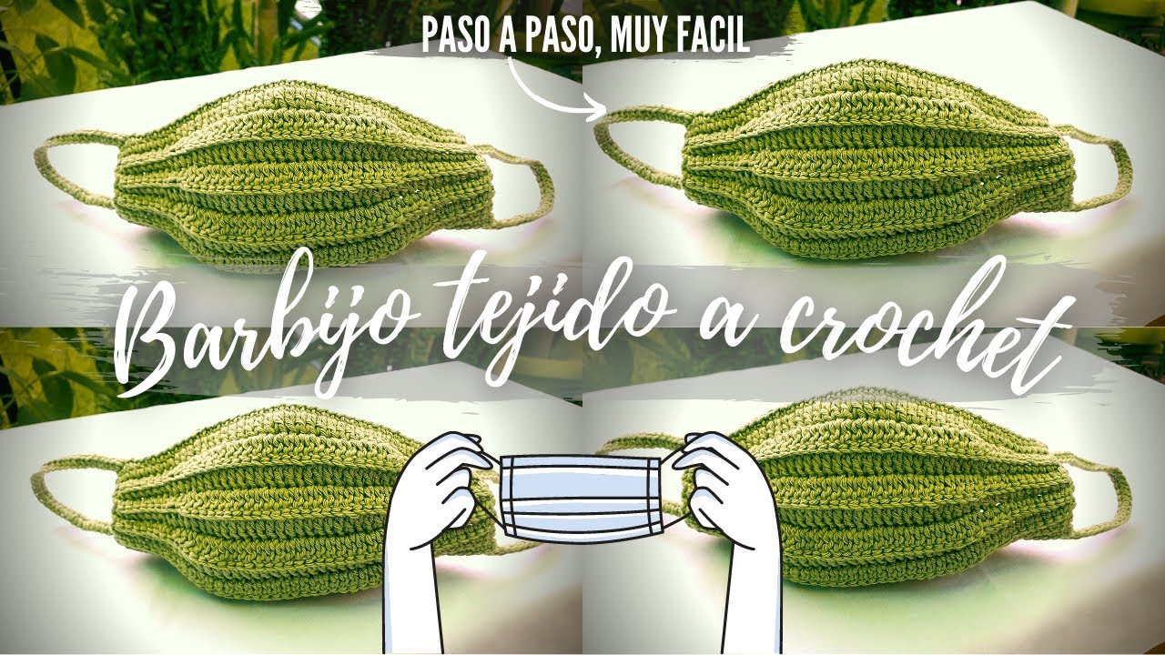 COMO HACER BARBIJO - TAPABOCAS O MASCARILLA TEJIDO A CROCHET| PASO A PASO