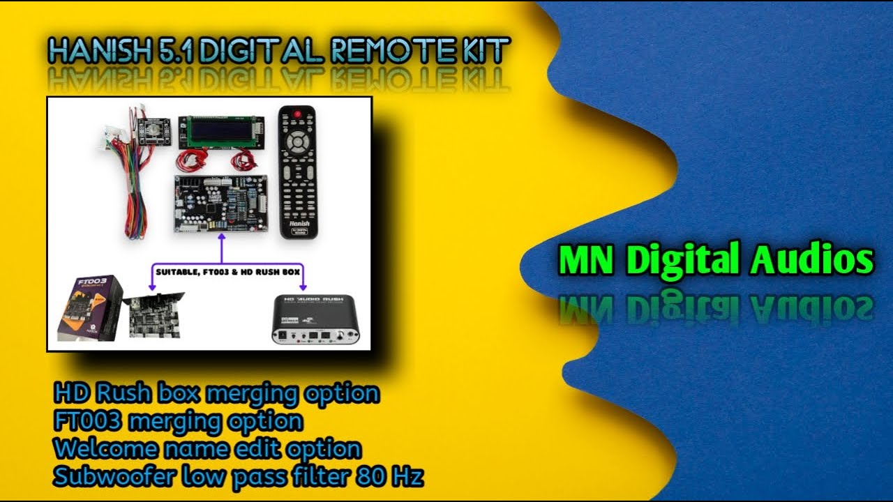 Hanish 5.1 Digital Remote kit with HD Rush box and FT003 merging option - தமிழில்