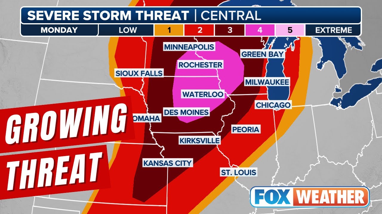 Threat Of Tornado Outbreak Grows For Monday Across Upper Midwest