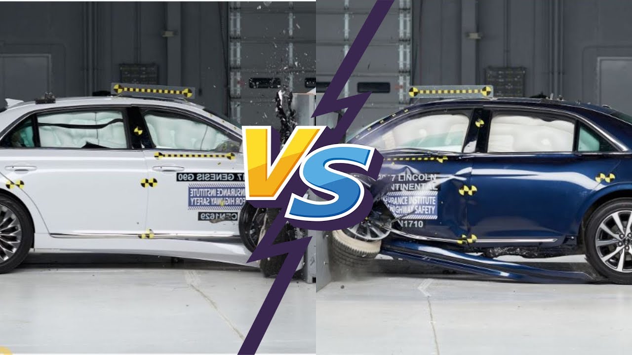 The Lincoln Continental Crash Test VS Genesis G90 Crash Test, Luxury Sedan Crash Test Battle