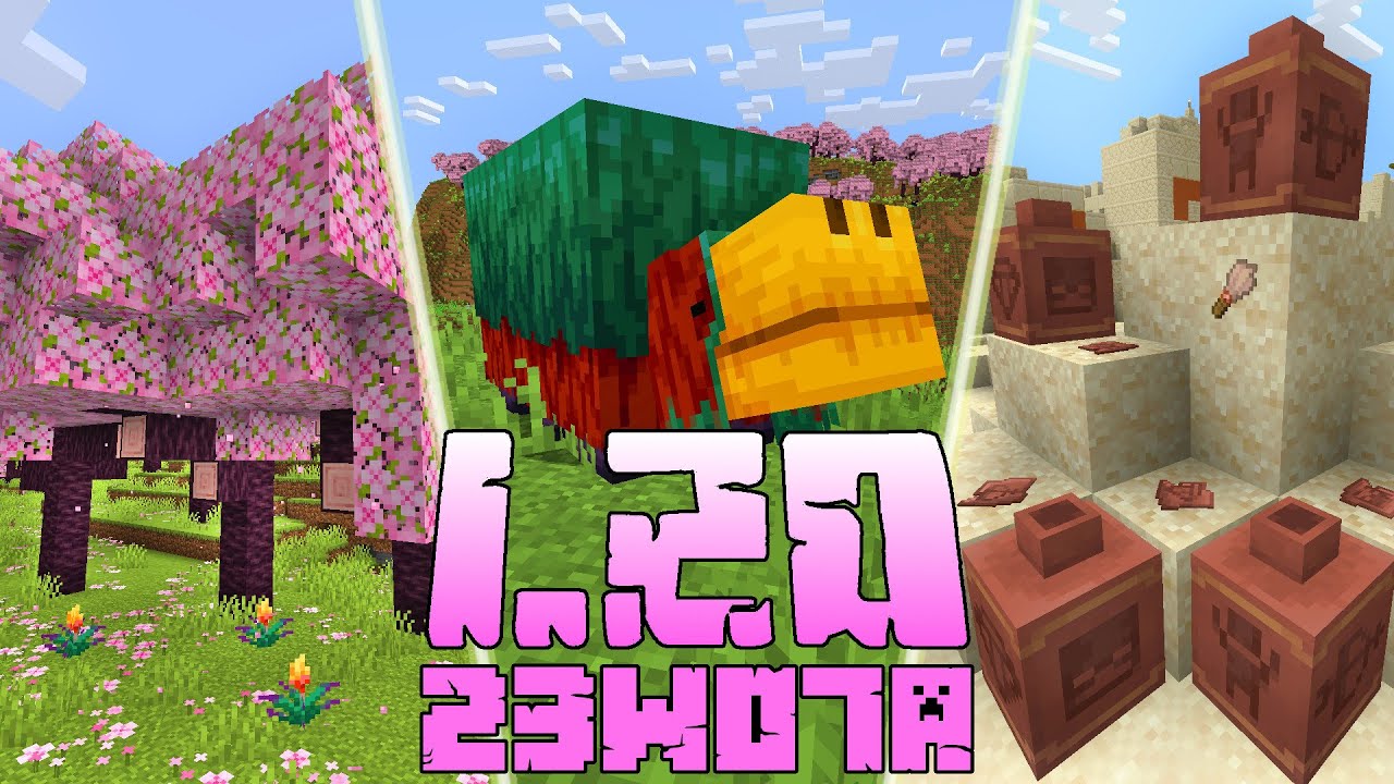 Minecraft 1.20: [Snapshot 23w07a] Co Nowego? Biom KWITNĄCEJ WIŚNI! ARCHEOLOGIA! SNIFFER i ROŚLINA!