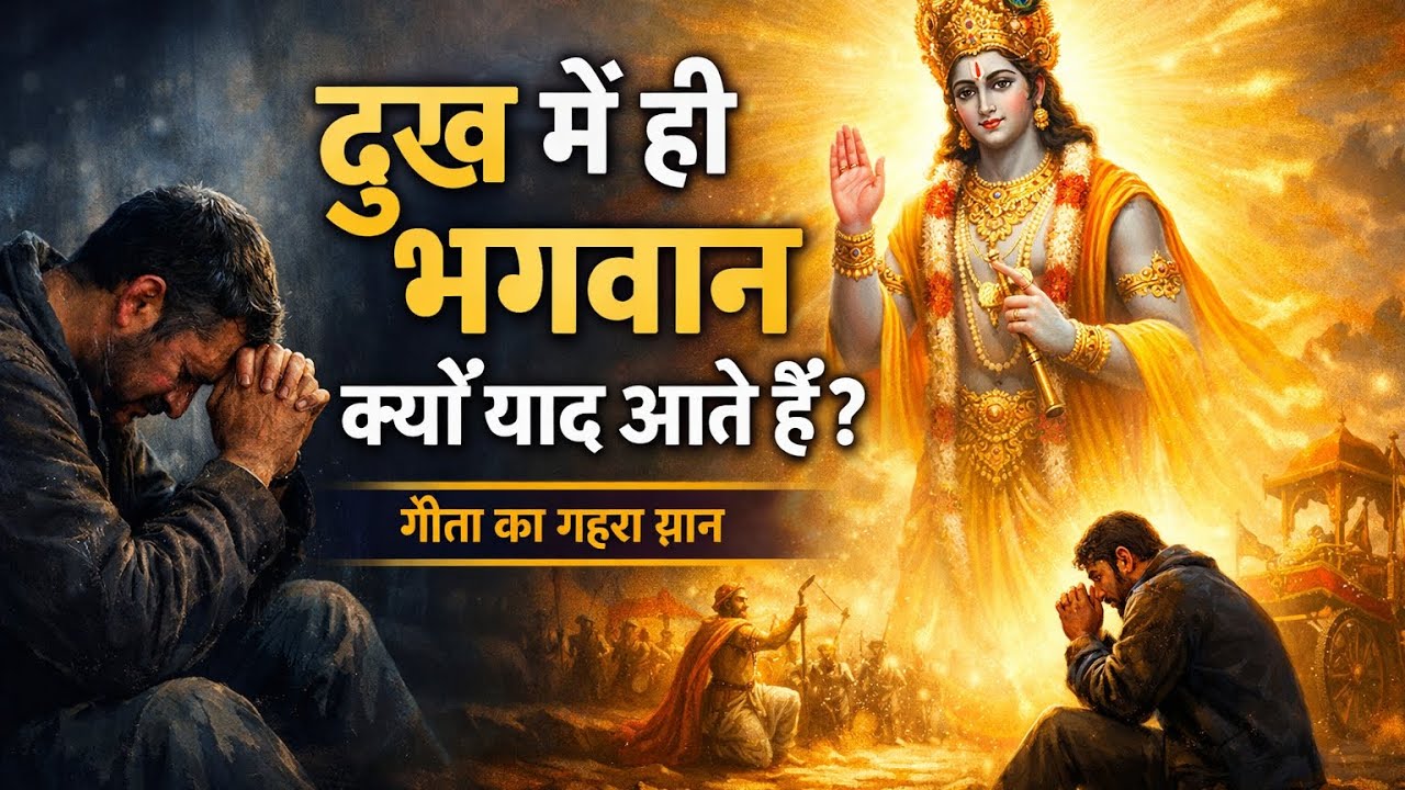 दुख में ही भगवान क्यों याद आते है | गीता का गहरा ज्ञान | 🙏🏻🙏🏻🙏🏻🙏🏻