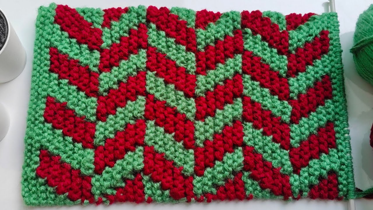 2 रंग से बनाएं एकदम अलग और आसान🧶👌#लहरिया पायदान #paydannewdesign#doormatdesign #diybynimmi#knitting 
